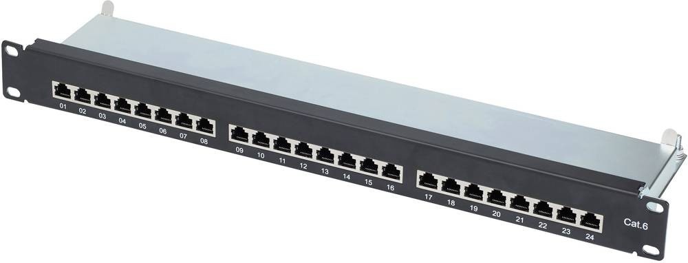 Renkforce 24 Port network-Patchpanel 483mm (19\ ) CAT 6 1 HE Bestückt
