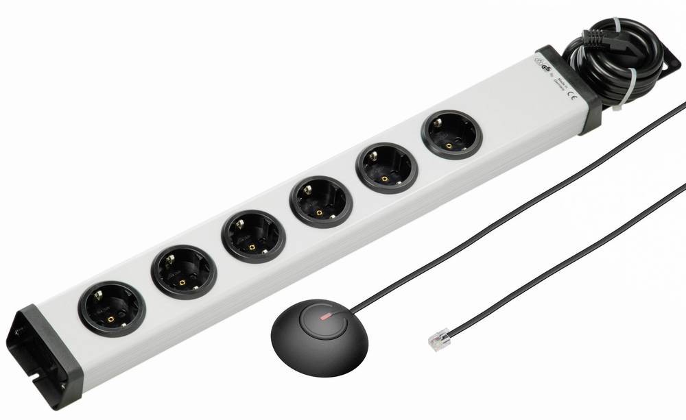 Ehmann 0200c00062381 power strip with Schalter 6fach grey