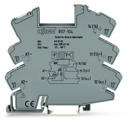 WAGO 857-104 Relaissockel (B x H x T) 6 x 81 x 94mm 1 pieza