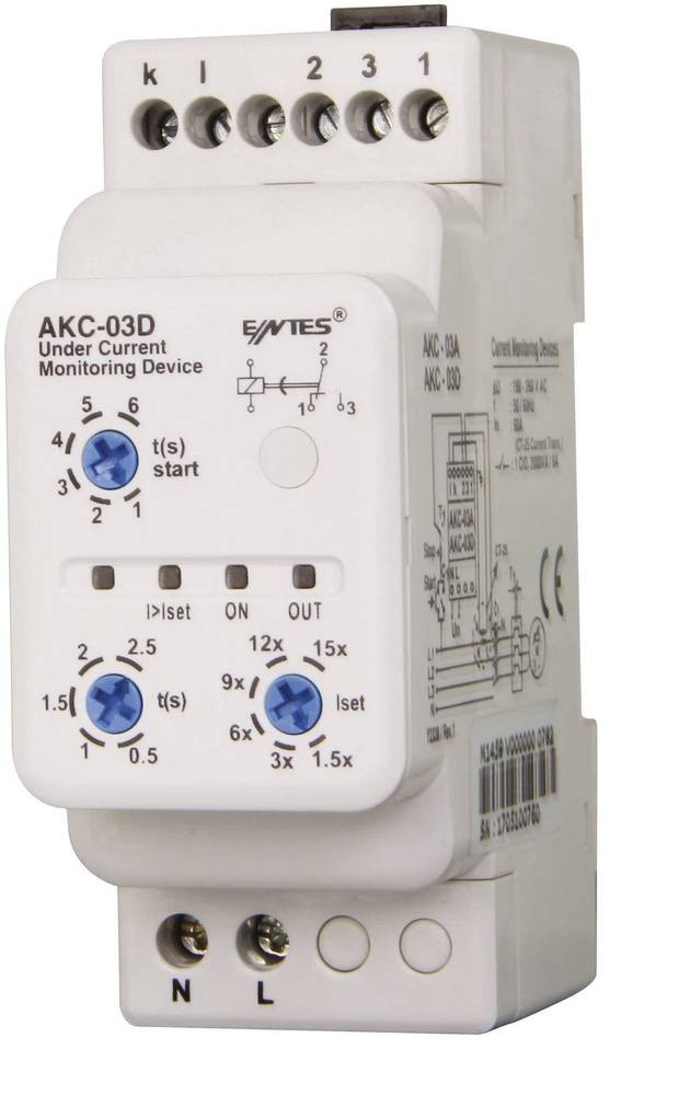 ENTES Überwachungsrelais 1 Wechsler AKC-03D 1 pc(s)