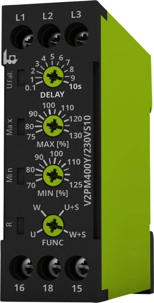 Tele Überwachungsrelais 230 - 400 V/AC 1 Wechsler V2PM400Y/230VS10
