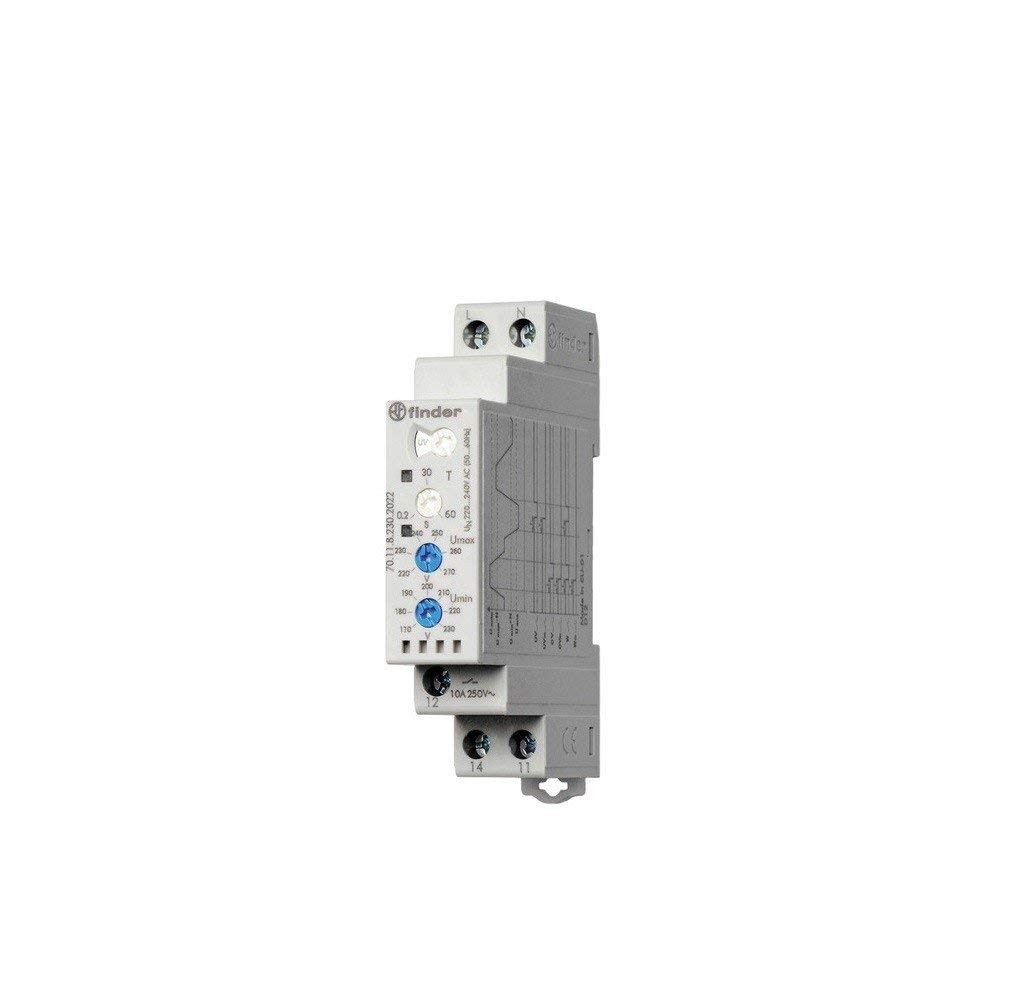 Finder 70.11.8.230.2022 Überwachungsrelais 240 - 220 V/AC 1 Wechsler