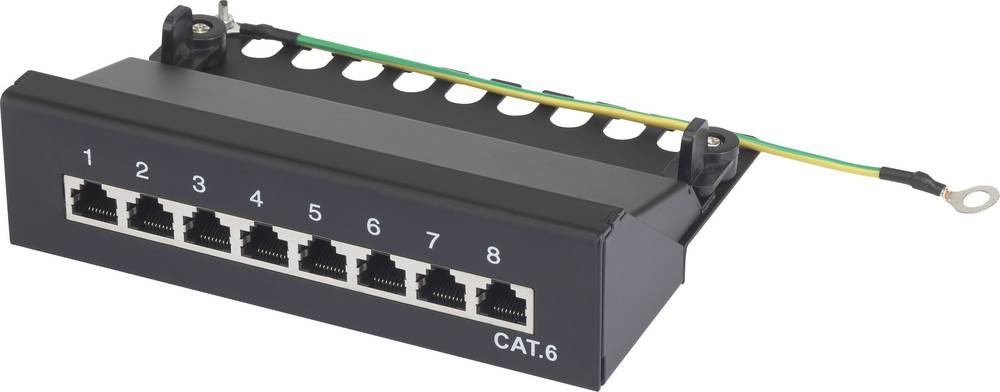 Renkforce 8 Port network-Patchbox CAT 6 1 HE Bestückt