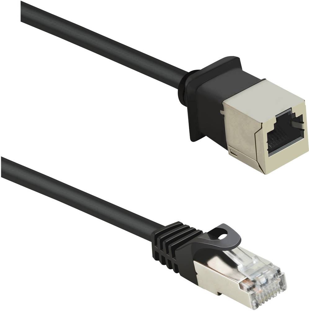 Renkforce RF-4394121 networking cable Black 1 m Cat5e F/UTP (FTP) -