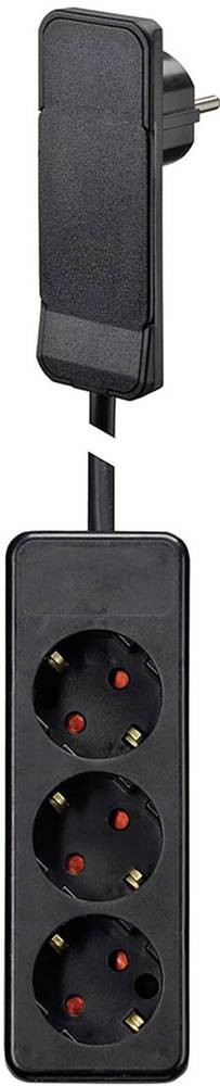 NVB 104561 multiprise noir Flachprise mâle 1 pc(s)