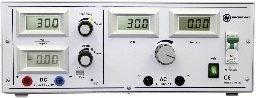 Statron 5340.92 Labornetzgerät, einstellbar 0 - 30 V/AC 5A 300W
