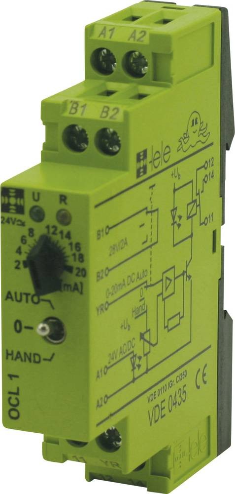 Tele OCL1 24 V/AC/DC 0 - 20mA Koppelrelais 24 V/DC, 24 V/AC 5A 1