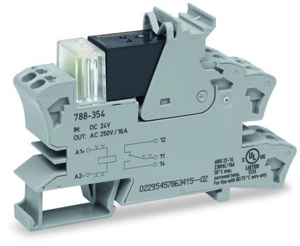 WAGO 788-354 Relaisbaustein Nennspannung: 24 V/DC Schaltstrom (max.):
