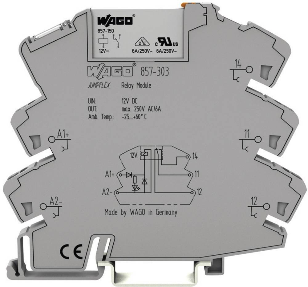 WAGO 857-303 Relaisbaustein Nennspannung: 12 V/DC Schaltstrom (max.):