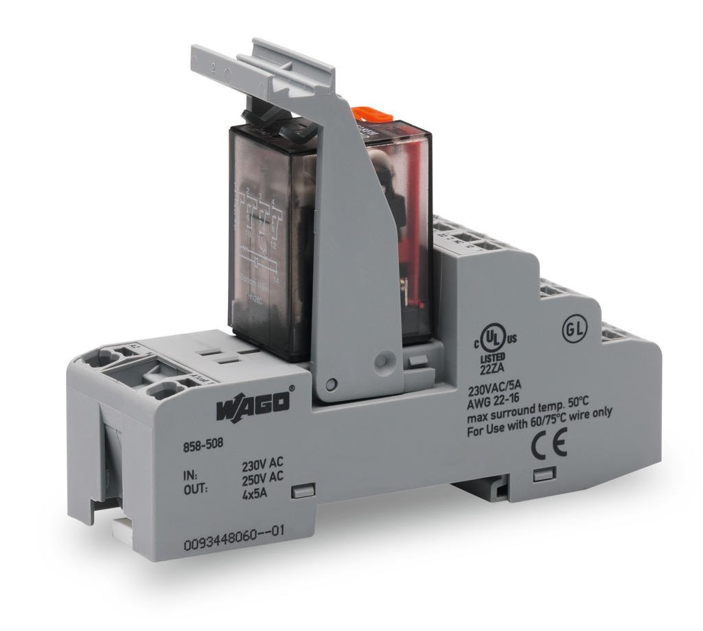 WAGO 858-508 Relaisbaustein Nennspannung: 230 V/AC Schaltstrom (max.):