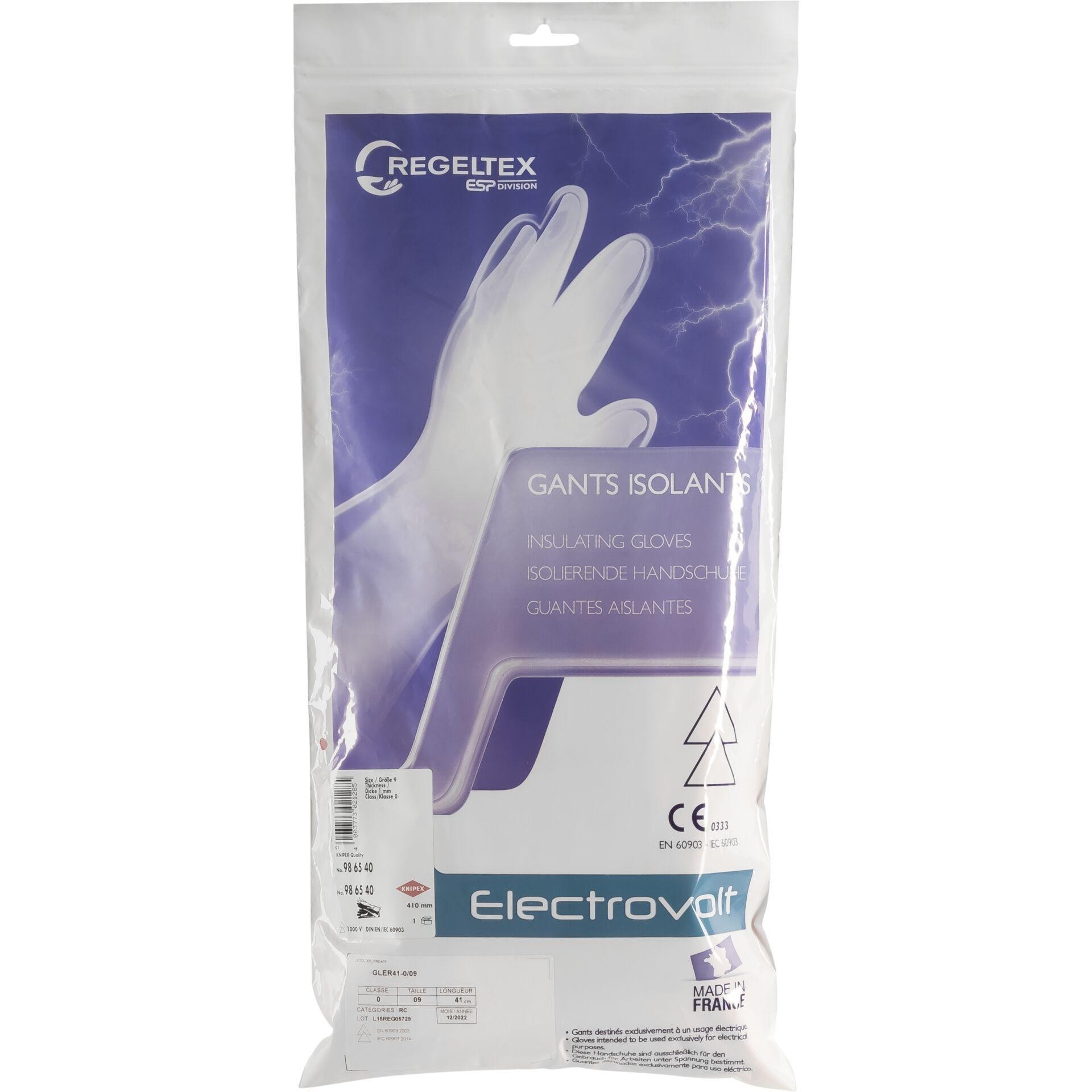 Knipex 98 65 40 Elektrikerhandschuh taille (gloves): 9, L EN 60903