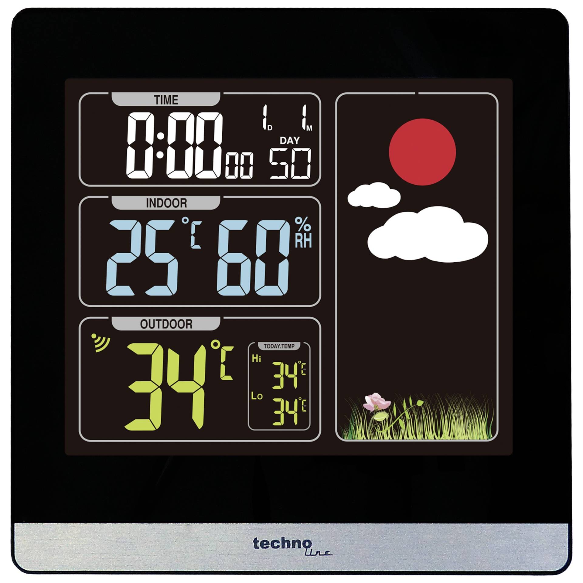 Technoline WS 6448 digital weather station Black - Technoline WS 6448,