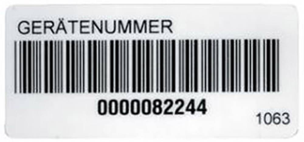 Beha Amprobe Fluke Barcode-Aufkleber 1063 (VE250)