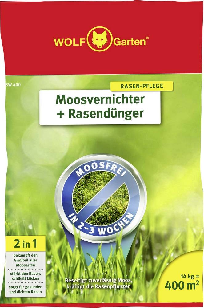 WOLF-Garten 3841040 SW 400 2-in-1 Moosvernichter + Rasendünger 1 pc(