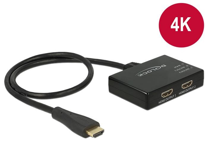 DeLOCK 87700 video splitter HDMI 2x HDMI - DeLOCK 87700, HDMI, 2x