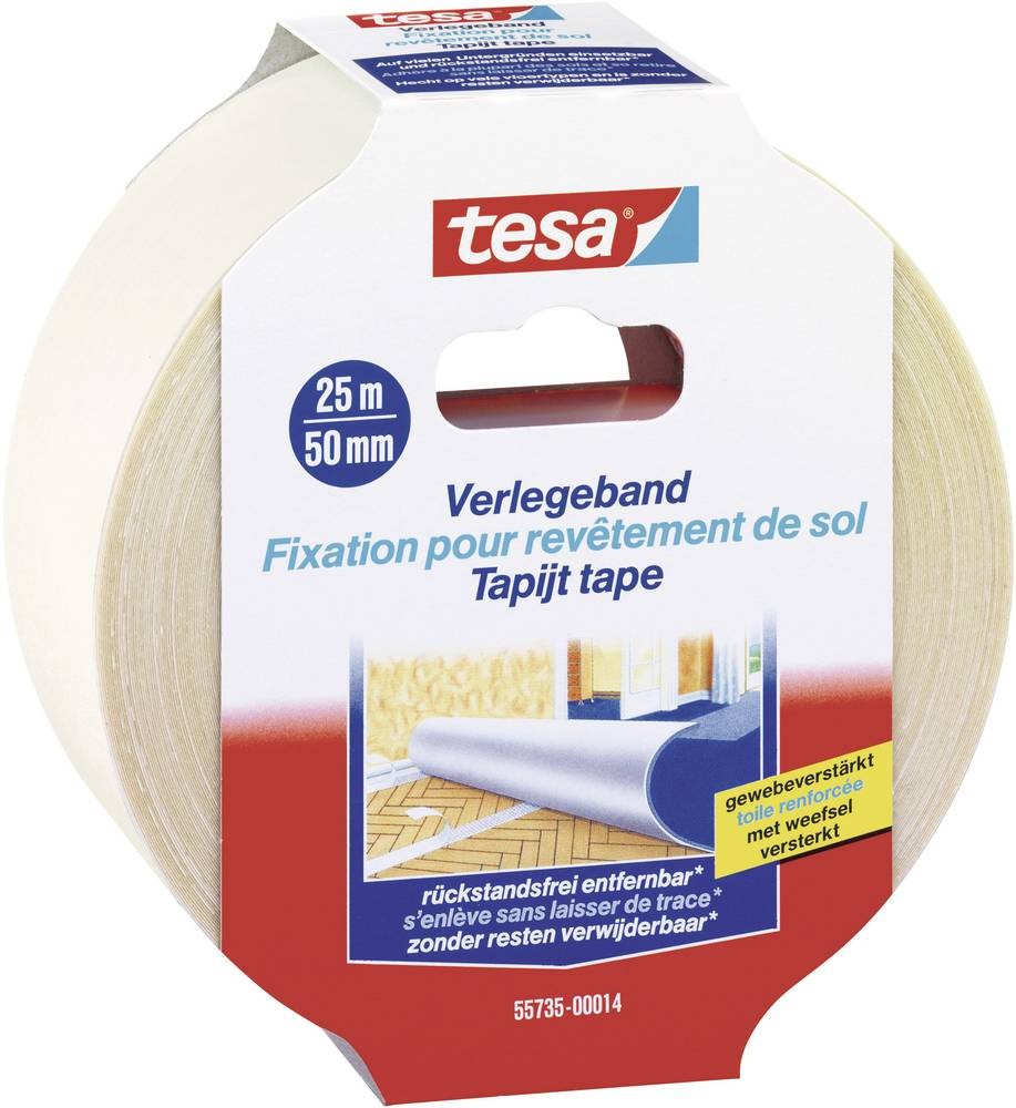 TESA REMOVABLE 55735-00014-11 Verlegeband Beige (L x B) 25m x 50mm