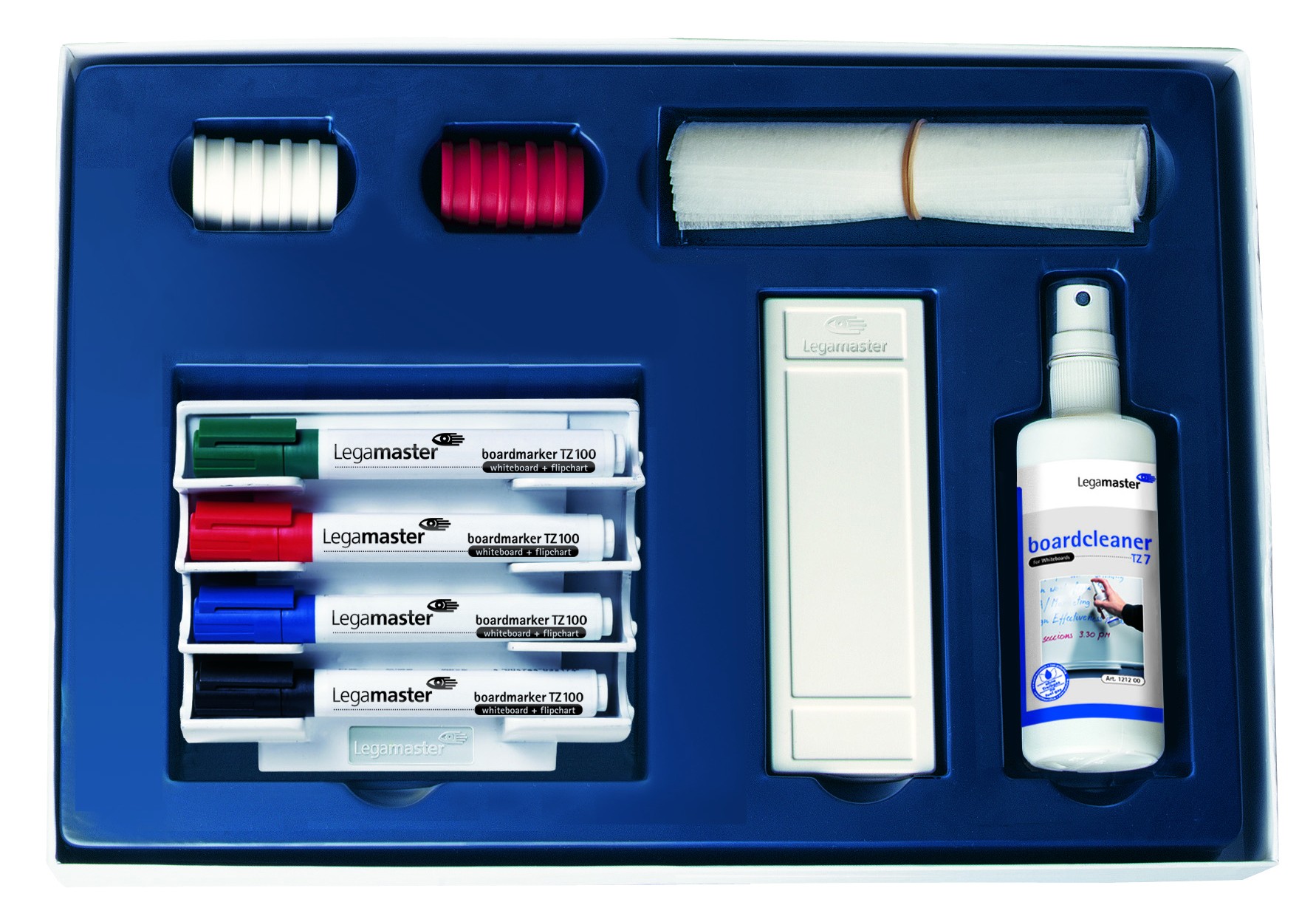 Legamaster STARTER Kit 7-125000 Whiteboardmarker Schwarz, Blau, Rot,