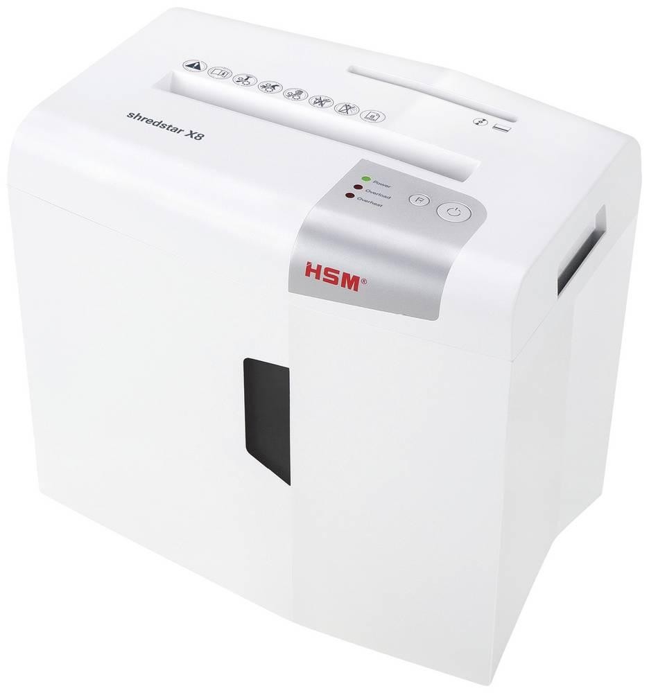 HSM X8 paper shredder Particle-cut shredding 58 dB 22 cm Silver,