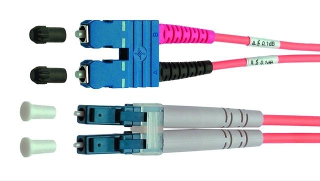 Telegärtner FO Duplex Adaptor Cables 1st end LC Duplex, 2nd end SC