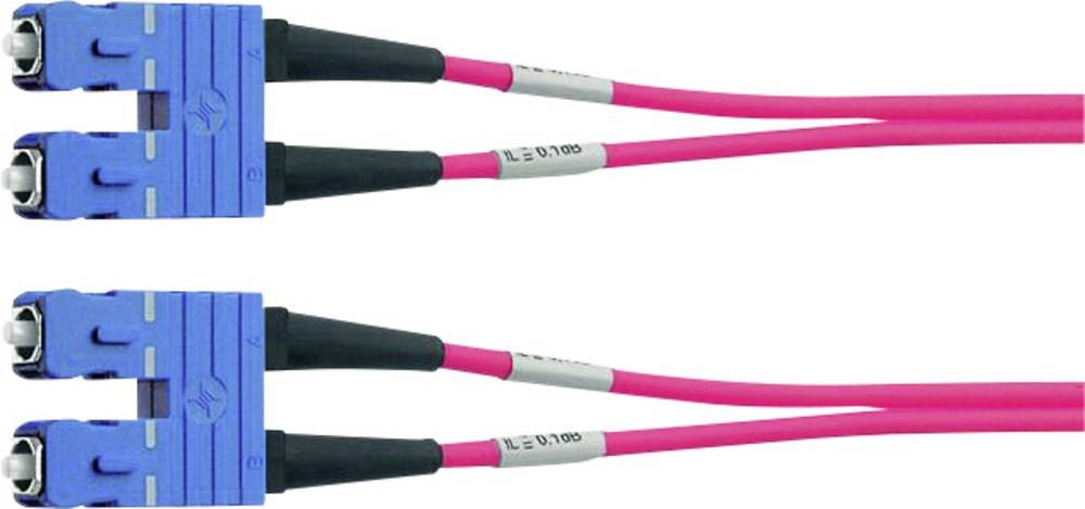 Telegärtner 100011800 Glasfaser LWL connection cable 2.00m Violett [