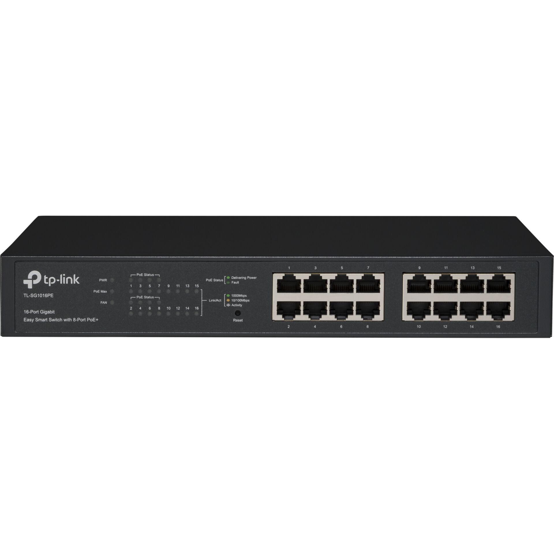 TP-Link 16-Port Gigabit Easy Smart Switch with 8-Port PoE+ - TP-Link