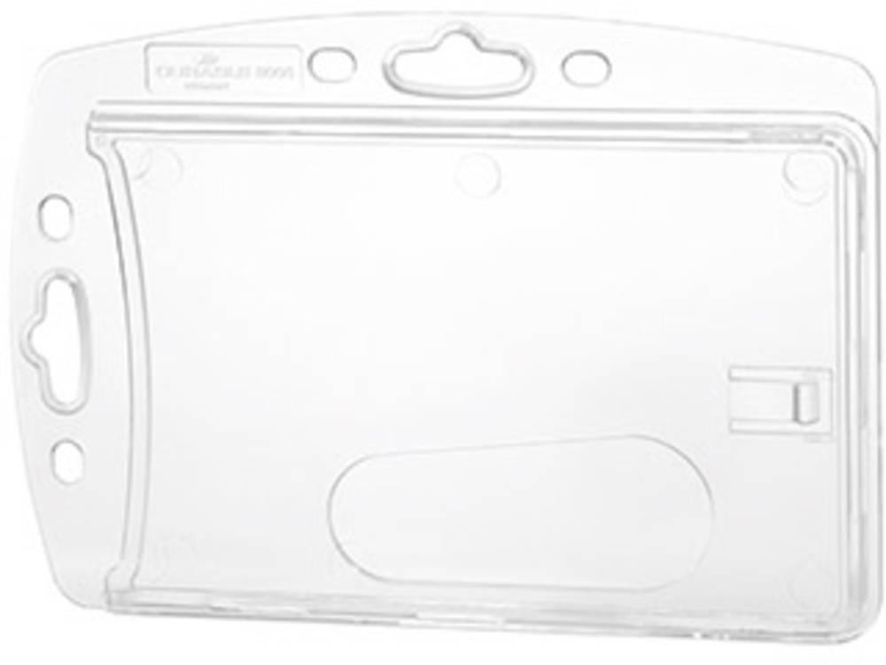 Durable 890519 Ausweishalter kombinierbar mit Clip, Textilband, Kette,