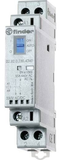 Finder Serie 22 Contatore Lexic Modular 1 NA + 1NC 24 V Agni