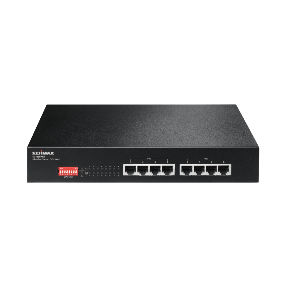 Edimax ES-1008P V2 network switch Fast Ethernet (10/100) Power over