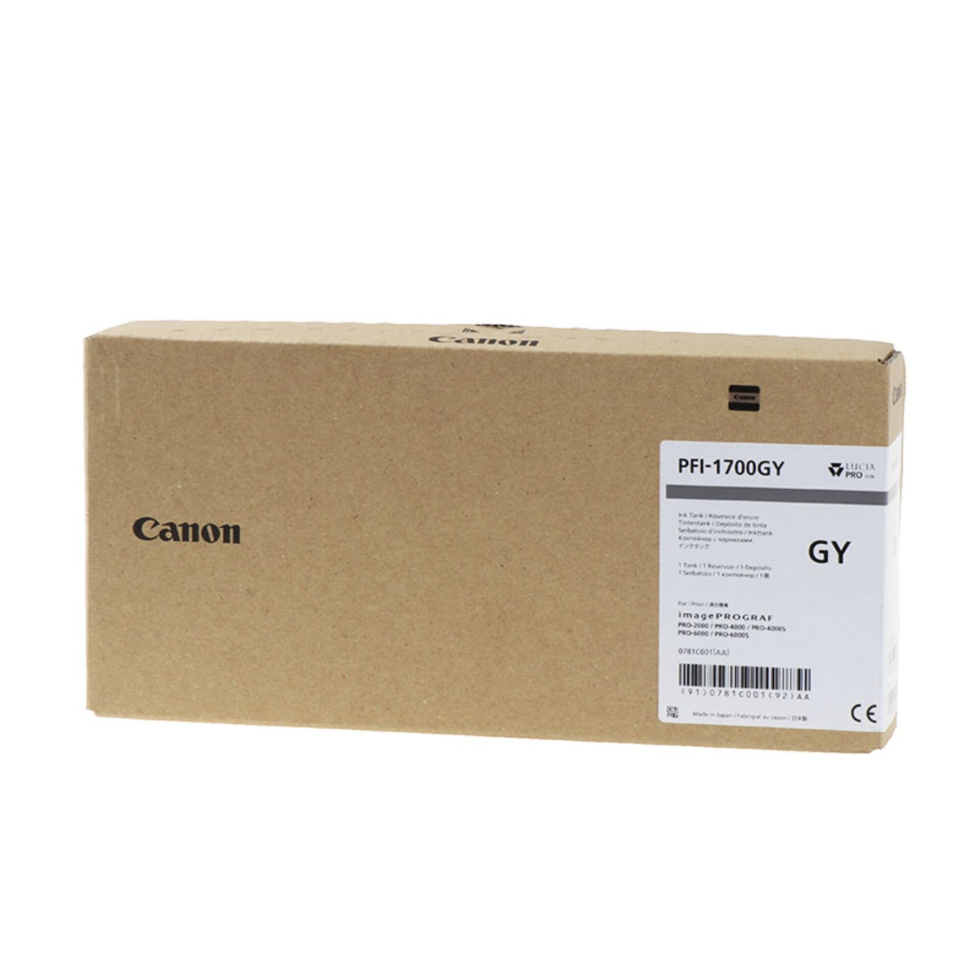 Canon PFI-1700GY cartucho de tinta Original Gris - Canon PFI-1700GY,