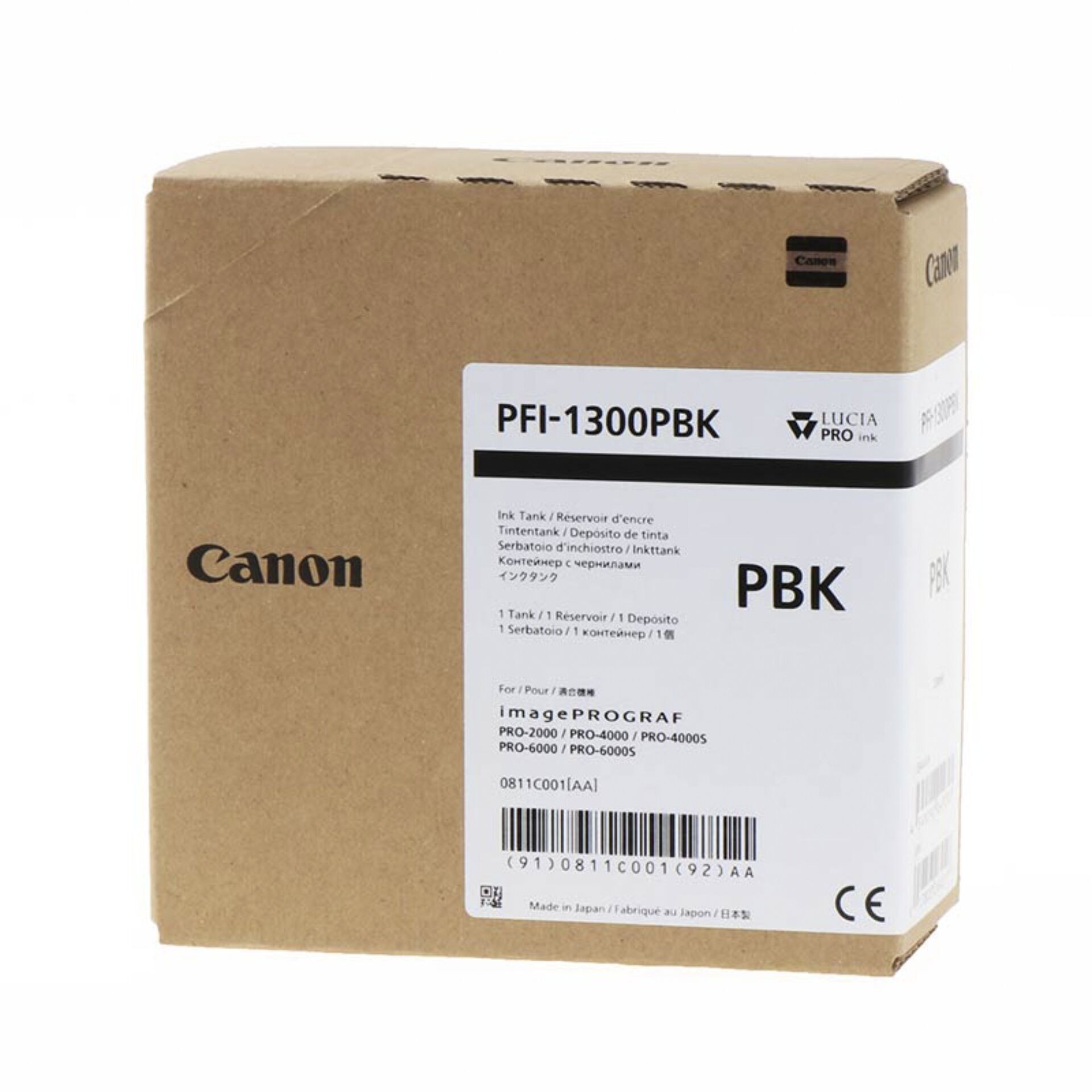 Canon PFI-1300PBK cartuccia d'inchiostro Originale Nero per foto -