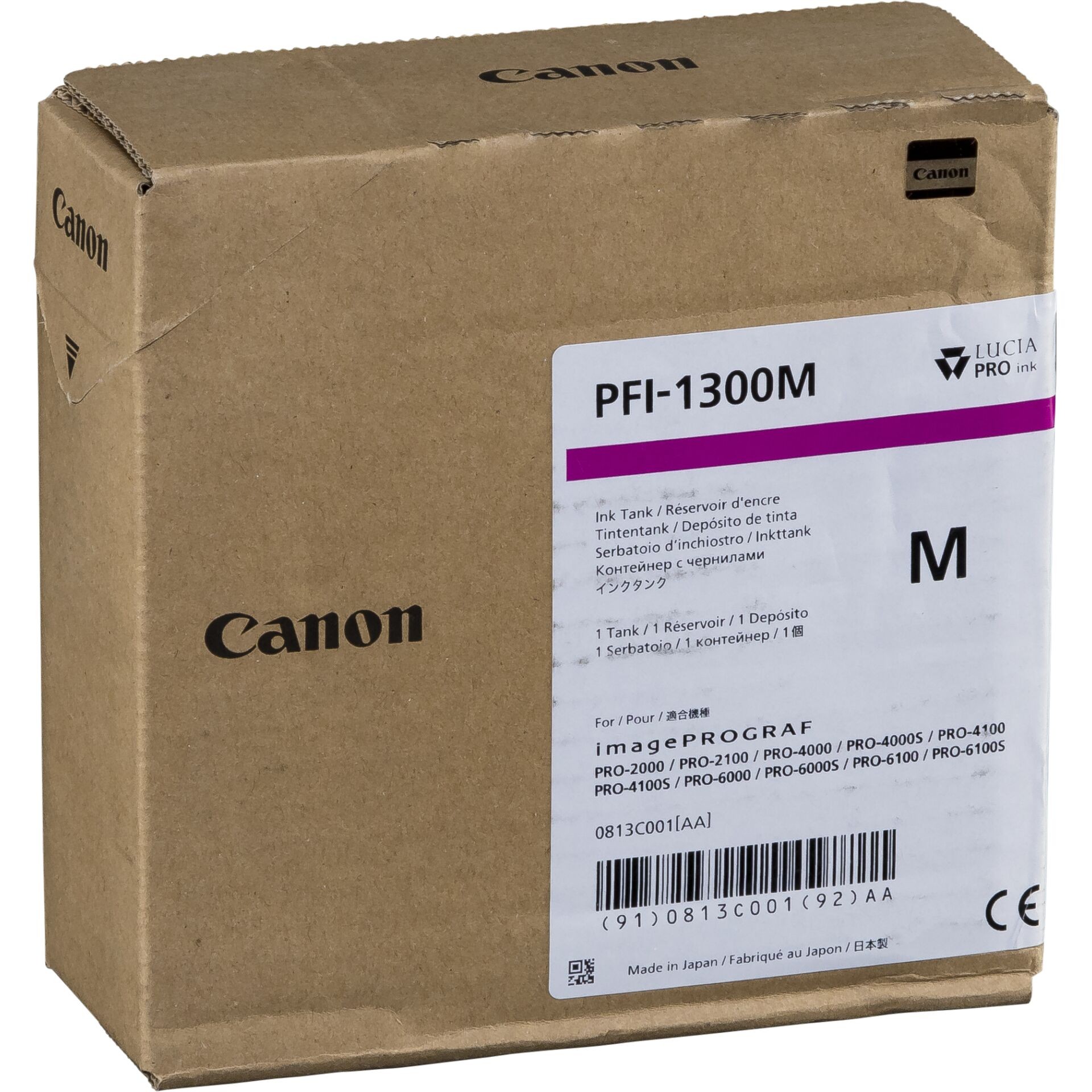 Canon PFI-1300M ink cartridge Original Magenta - Canon PFI-1300M,