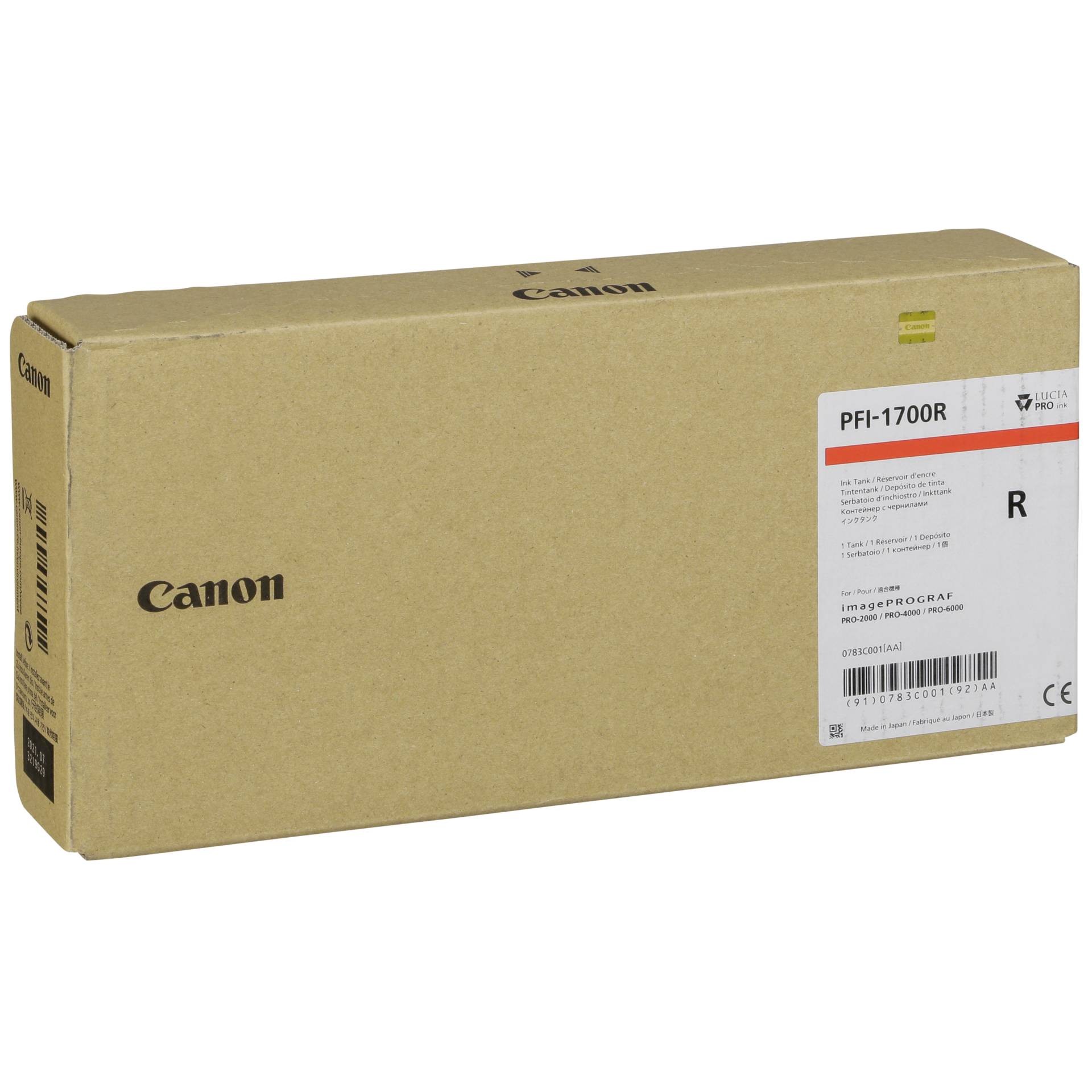 Canon Original PFI-1700R Druckerpatrone - rot 700ml