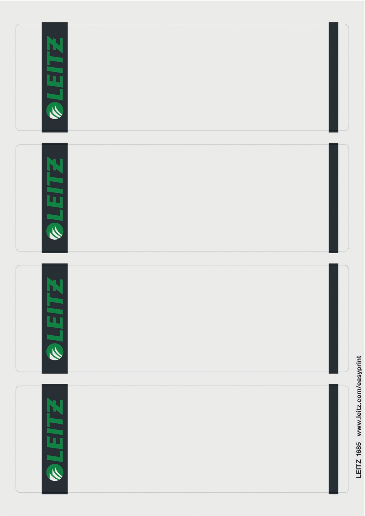 Leitz PC printable Spine Labels for standard lever arch files - Leitz