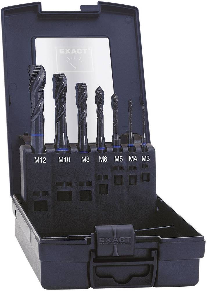 Exact 43654 Maschinengewindebohrer 7teilig metrisch M3, M4, M5, M6,