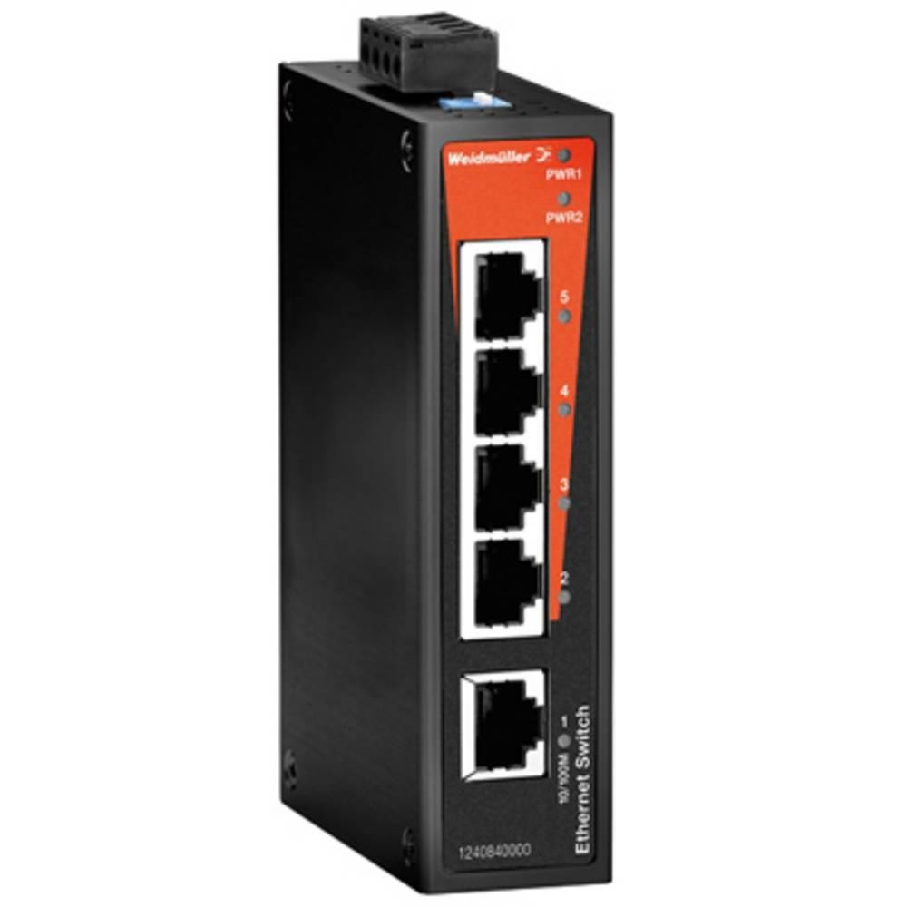 Weidmüller IE-SW-BL05-5TX Unmanaged Fast Ethernet (10/100) Black -
