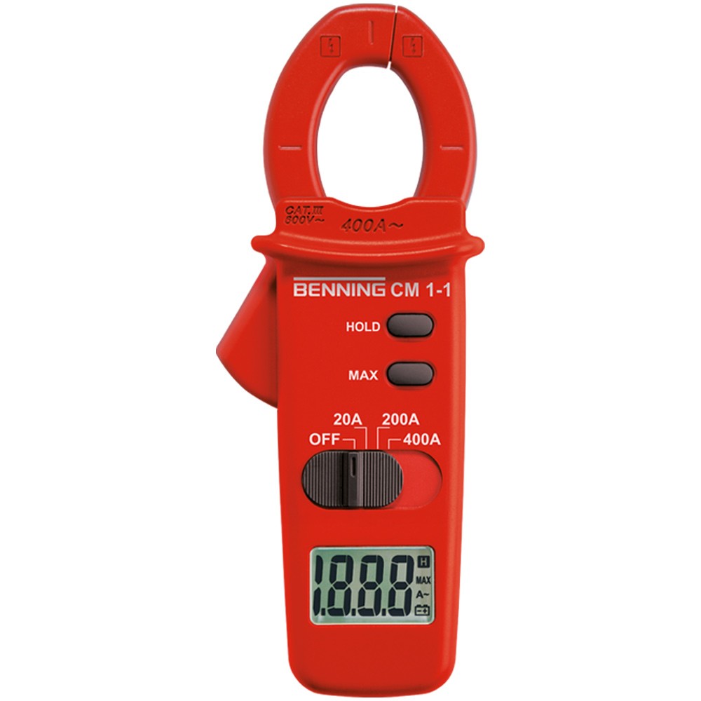 Benning CM 1-1 Stromzange digital CAT III 600V Anzeige (Counts): 2000