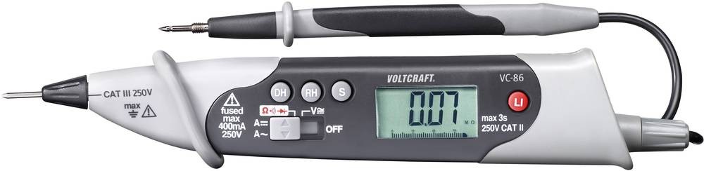VOLTCRAFT VC-86 Hand-Multimeter digital CAT III 250V Anzeige (Counts):