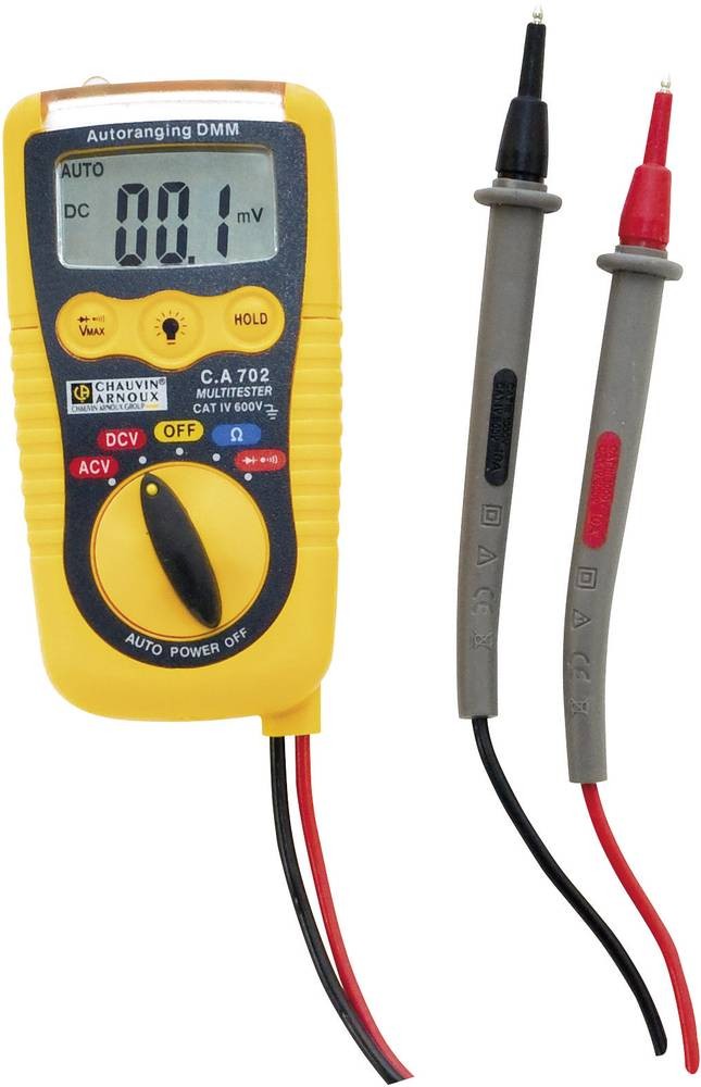Chauvin Arnoux CA 702 Handheld Digital Multimeter, 600V ac Max -