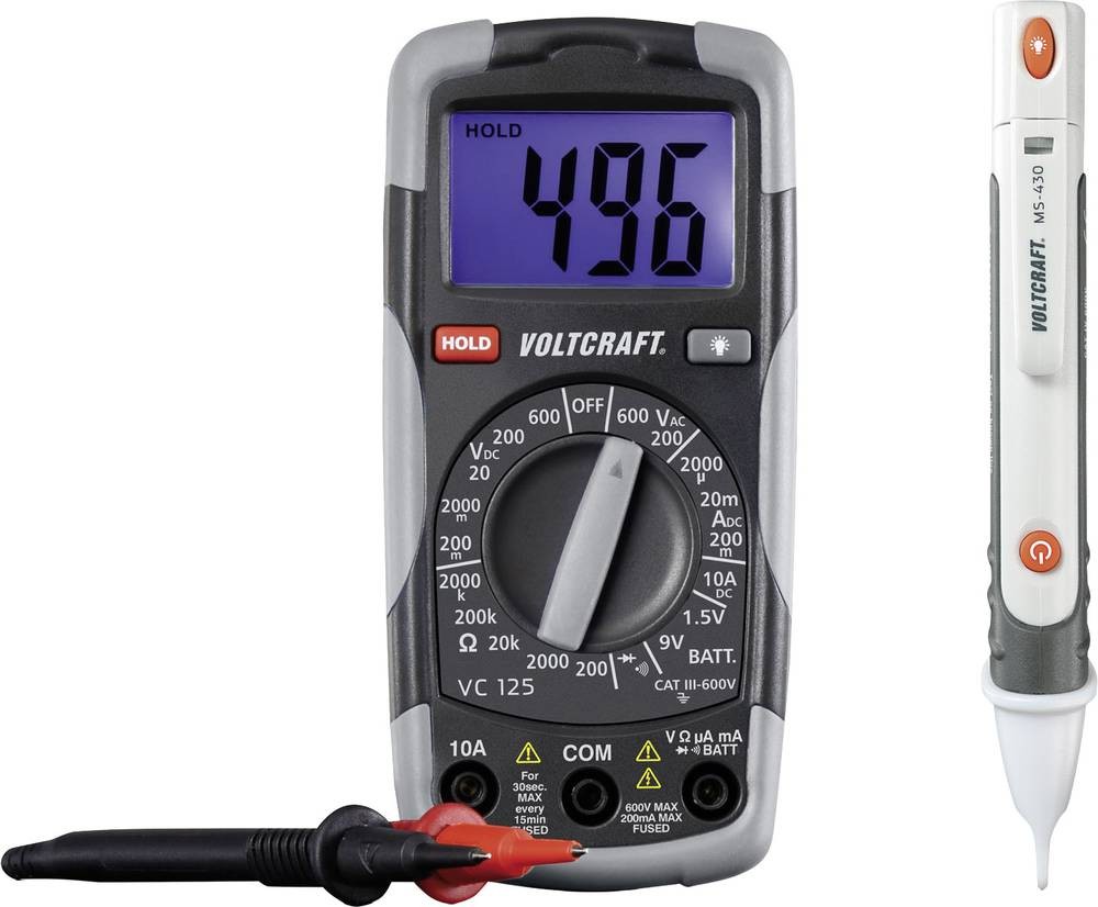 VOLTCRAFT DT-TEST-KIT 150 Hand-Multimeter digital CAT III 600V
