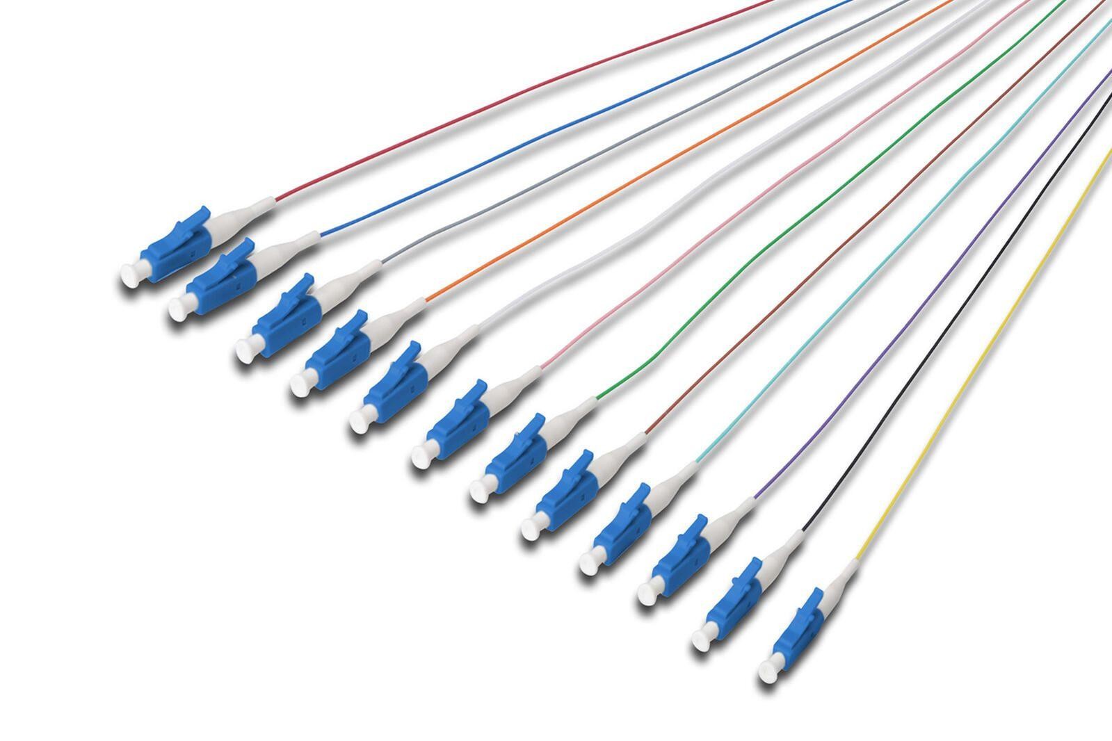 Digitus colored pigtails, LC OS2 09/125 μ, Simplex - Digitus colored