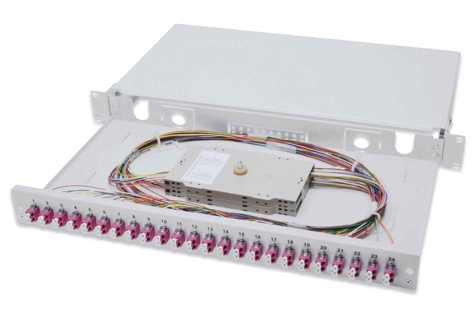 Digitus Boîtier dépissure à fibre optique, 1 UH, équipé, LC,