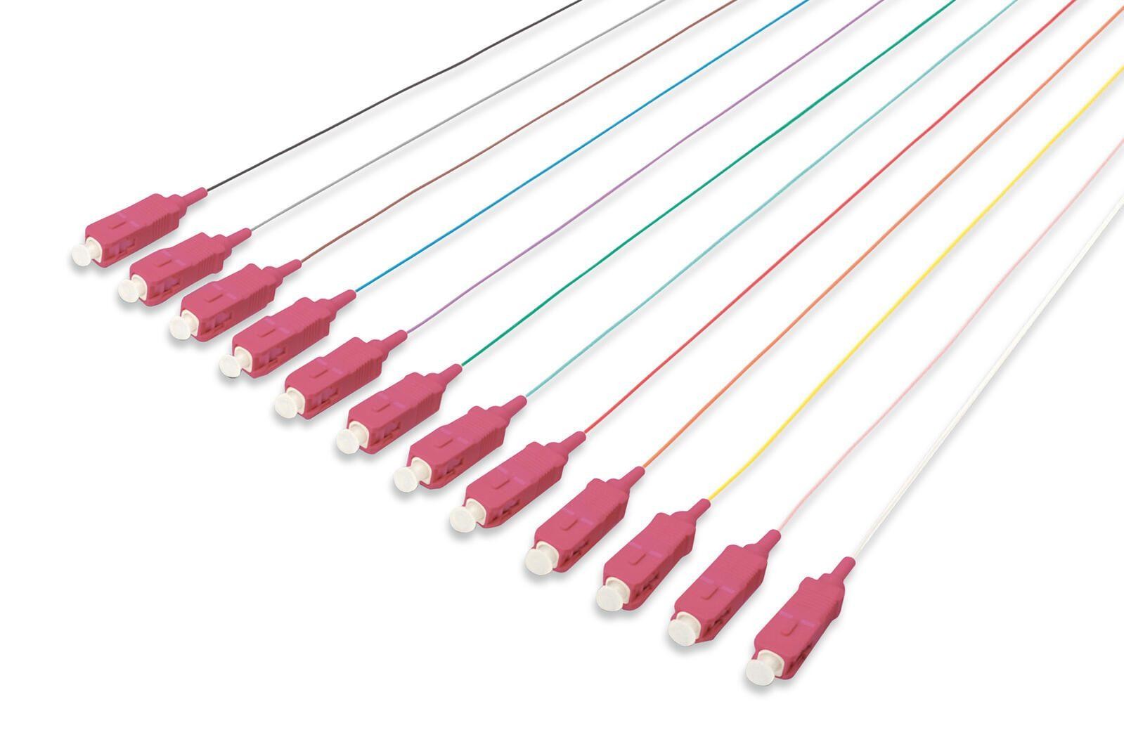Digitus colored pigtails, SC OM4 50/125 μ, Simplex - Digitus colored