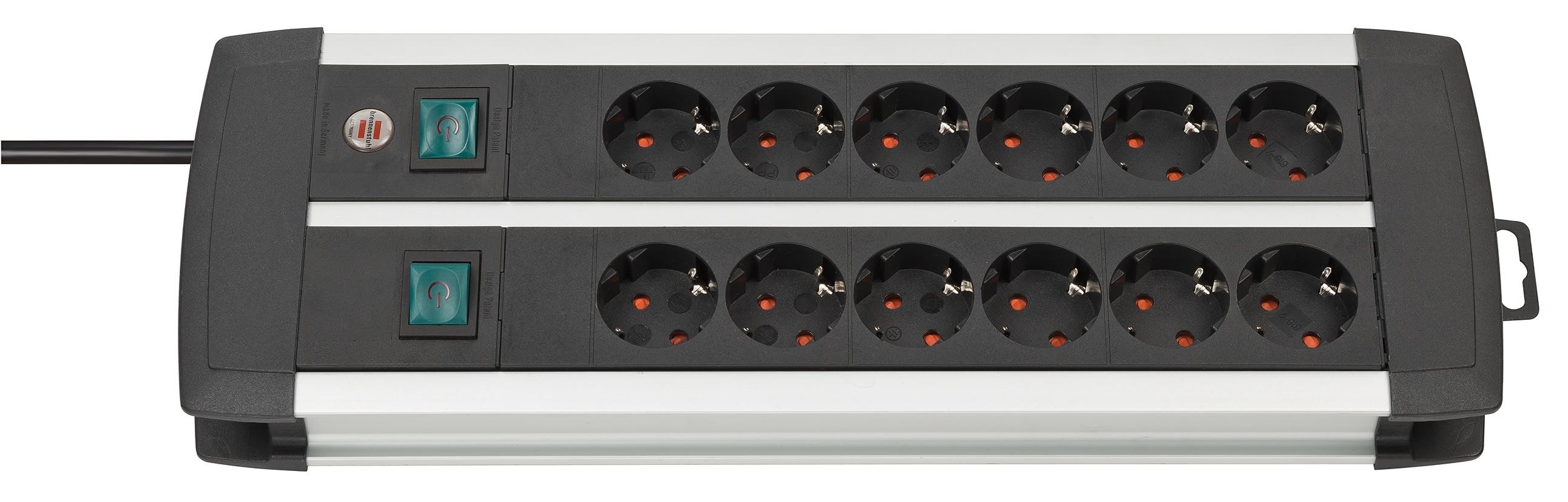 Brennenstuhl 1391000912 power strip with Schalter 12fach silver,