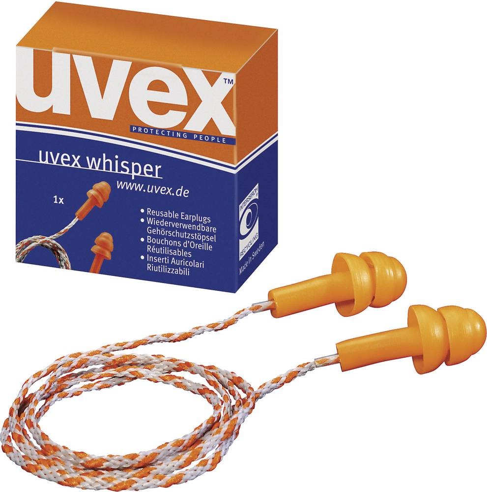 Uvex 2111201 whisper Gehörschutzstöpsel 23 dB mehrweg 50 pair