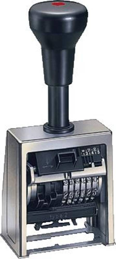 Reiner Numeroteur B6 Paginierstempel 23 x 6 mm (B x H) Chrom, Schwarz