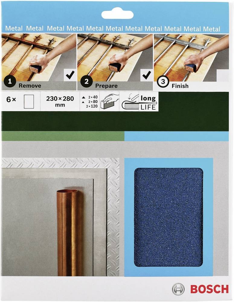 Bosch Accessories 2609256C43 Handschleifpapier-Set Körnung (num) 40,