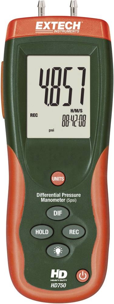 Extech Differential Manometer, Max Pressure Measurement 5psi - Extech