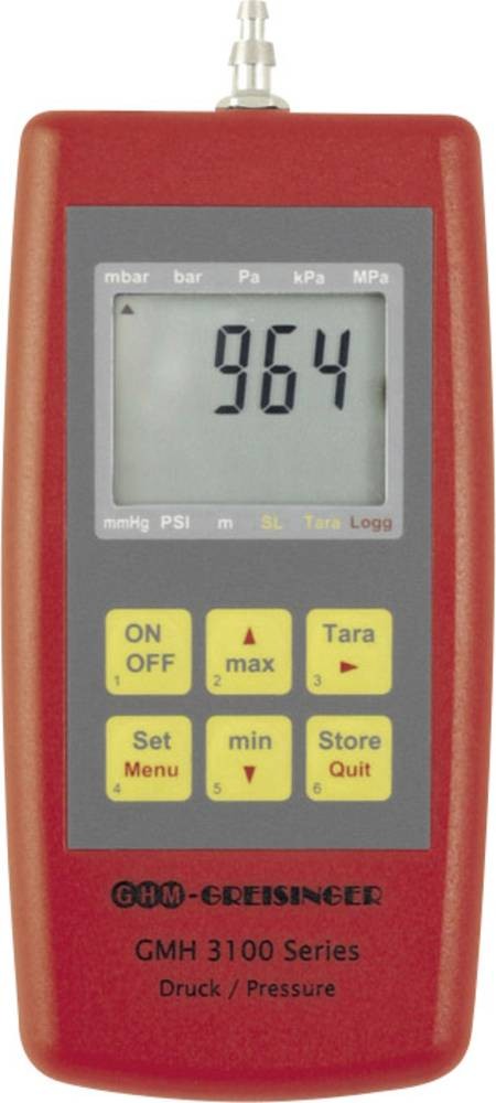Greisinger GMH3161-12 Pressure Gauge Air Pressure, Non-aggressive