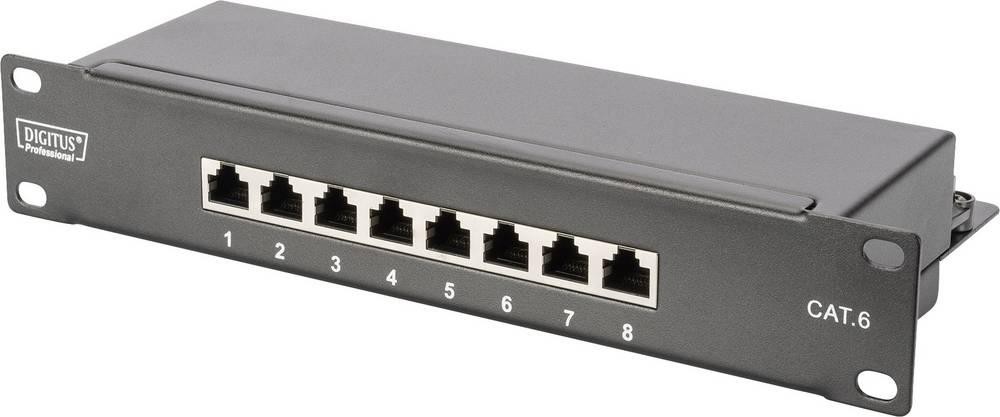 Digitus DN-91608S 8 Port Netzwerk-Patchpanel 254mm (10\ ) CAT 6 1 HE