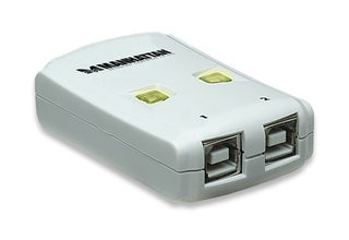 Manhattan 2 Port USB 2.0-Umschalter Schwarz